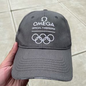 Vintage 90s Omega Official Timekeeper Olympic Tuck Strap Buckle Hat